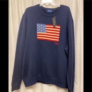 Polo Ralph Lauren navy cotton flag sweater XXL TTG